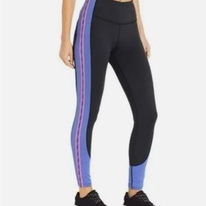 Lilly Pulitzer, Luxletic High Rise Leggings, Black with Logo Stripe size medium